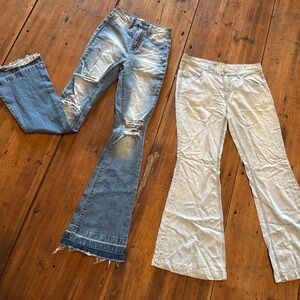 Free People / Aphrodite Bell Bottom Flare Denim Low Rise & High Rise Size 26